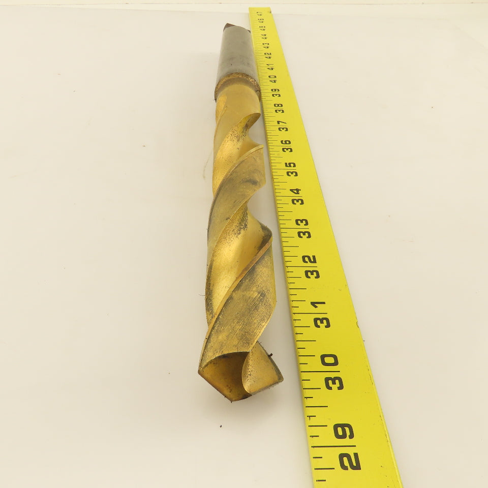 28.5mm 2 Flute Twist Drill 4MT Taper 13-1/8" OAL TiN Coated