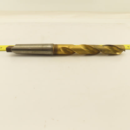 28.5mm 2 Flute Twist Drill 4MT Taper 13-1/8" OAL TiN Coated