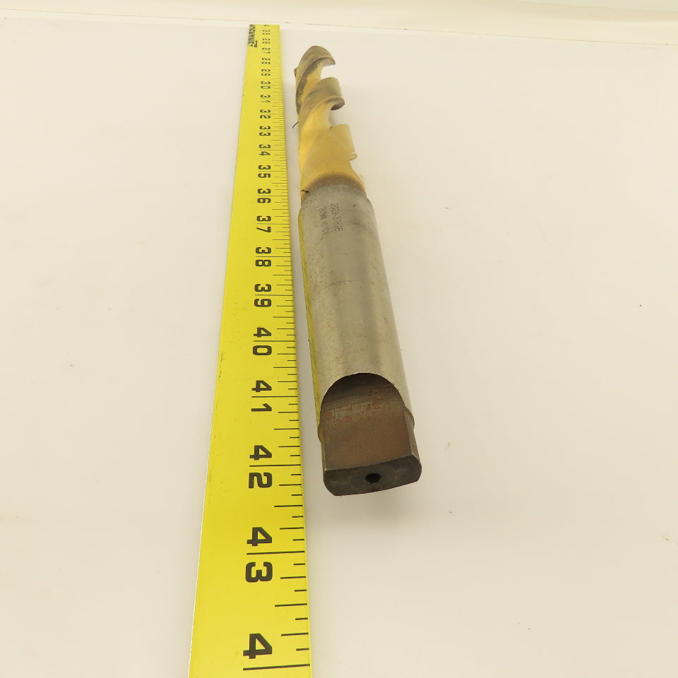 28.5mm 2 Flute Twist Drill 4MT Taper 13-1/8" OAL TiN Coated