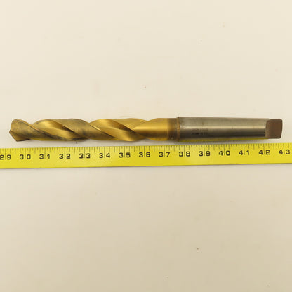 28.5mm 2 Flute Twist Drill 4MT Taper 13-1/8" OAL TiN Coated