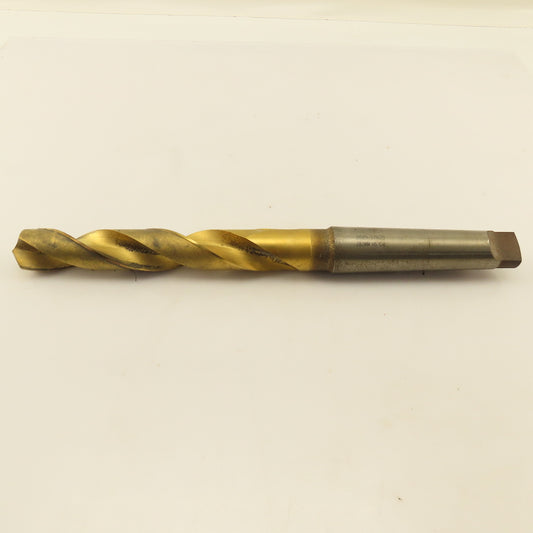 28.5mm 2 Flute Twist Drill 4MT Taper 13-1/8" OAL TiN Coated