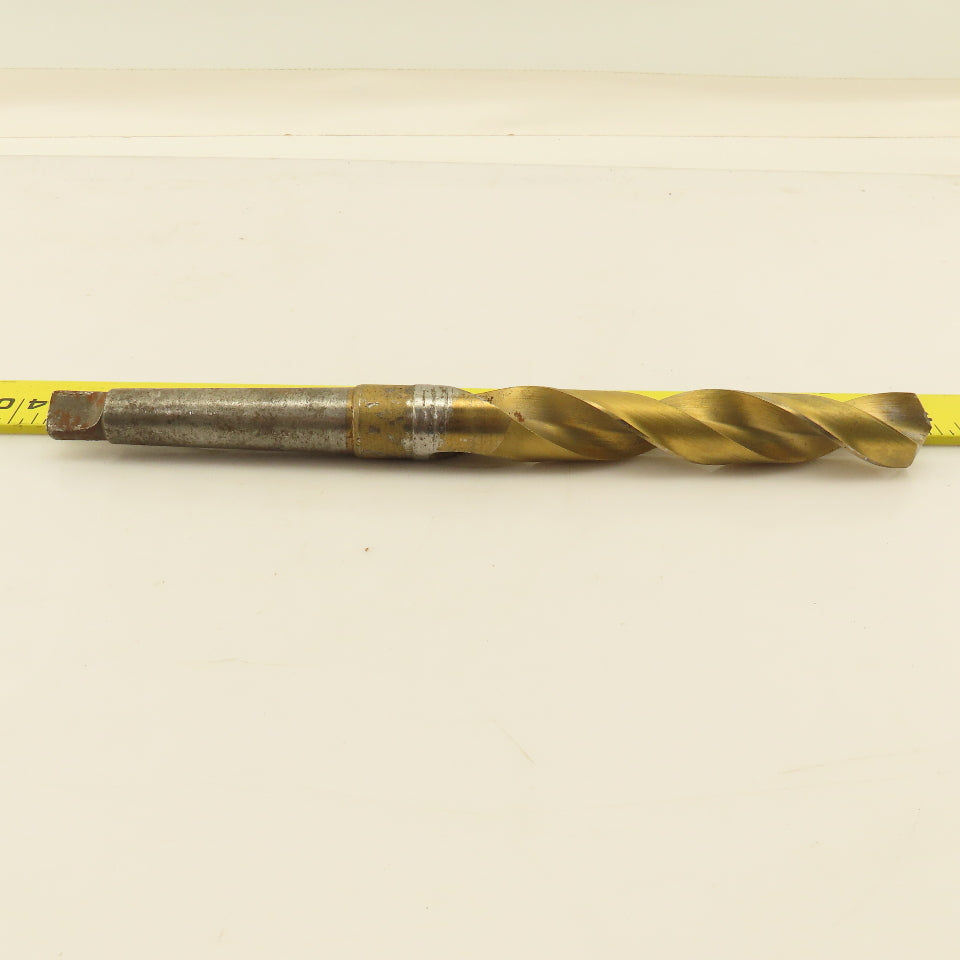 Cleveland 13/16" 2 Flute Twist Drill 2MT Taper 9-1/4" OAL TiN Coated