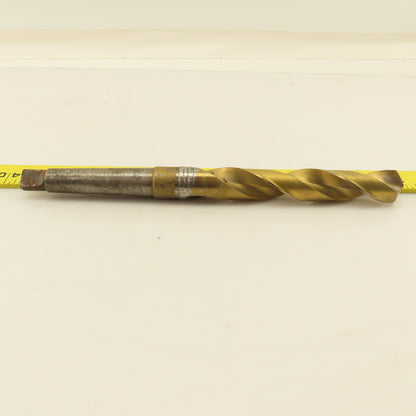 Cleveland 13/16" 2 Flute Twist Drill 2MT Taper 9-1/4" OAL TiN Coated