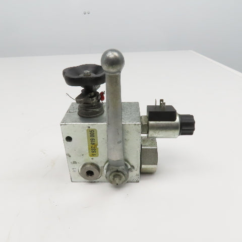 Accumulator Shut Off Block 24VDC Coil 0532004205 Relief Cartridge 1" ORB Ports