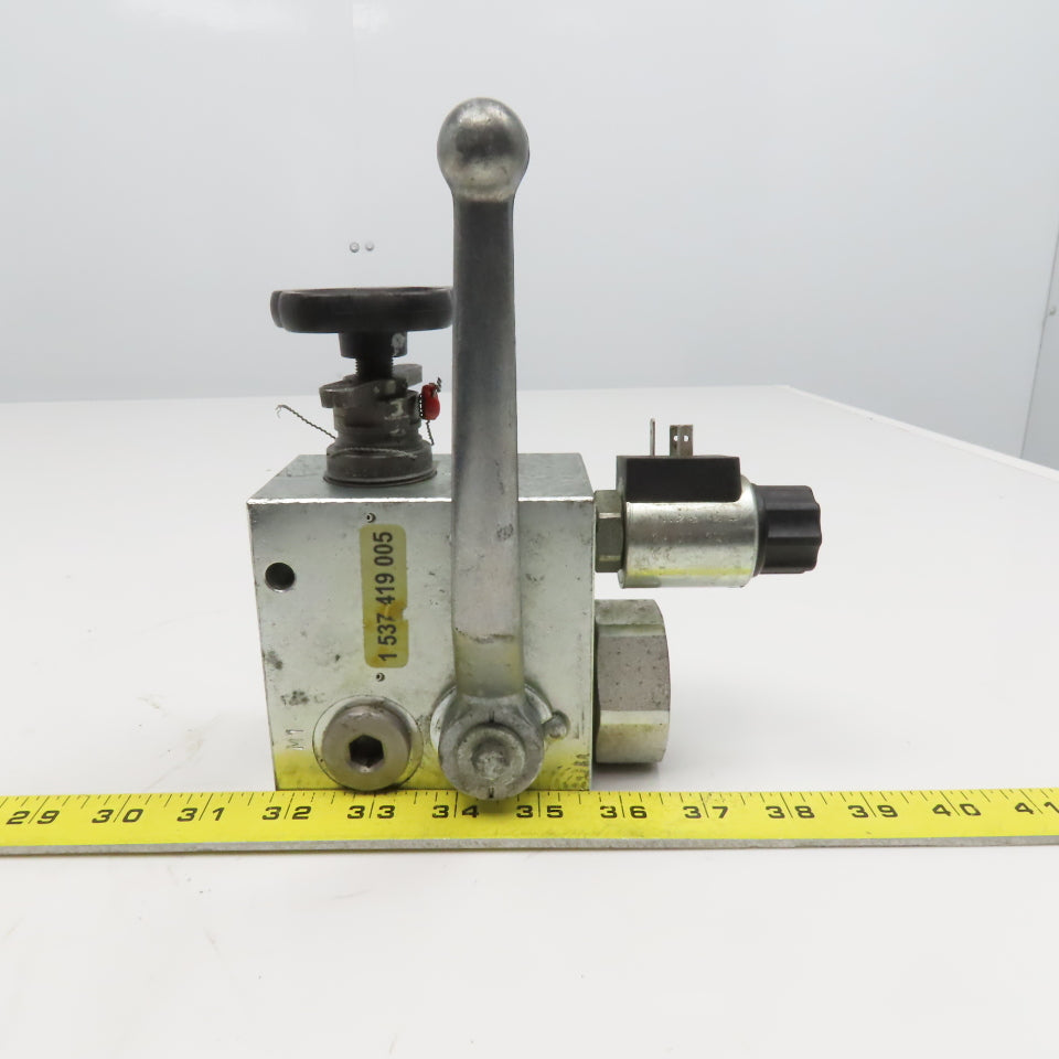 Accumulator Shut Off Block 24VDC Coil 0532004205 Relief Cartridge 1" ORB Ports