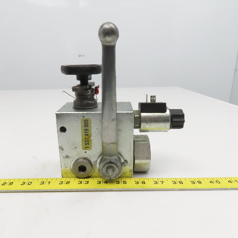Accumulator Shut Off Block 24VDC Coil 0532004205 Relief Cartridge 1" ORB Ports