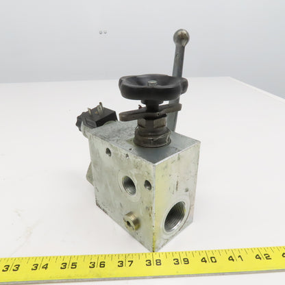 Accumulator Shut Off Block 24VDC Coil 0532004205 Relief Cartridge 1" ORB Ports