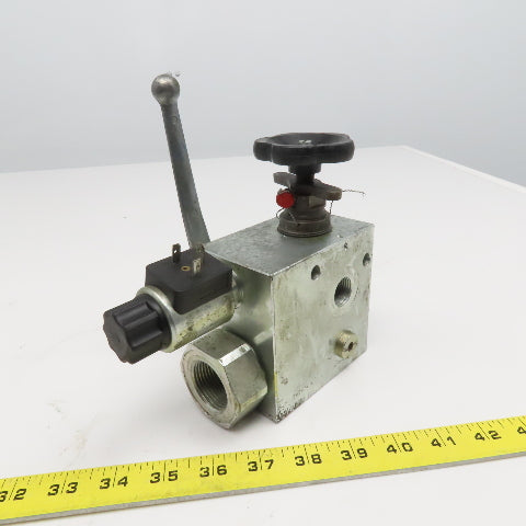 Accumulator Shut Off Block 24VDC Coil 0532004205 Relief Cartridge 1" ORB Ports