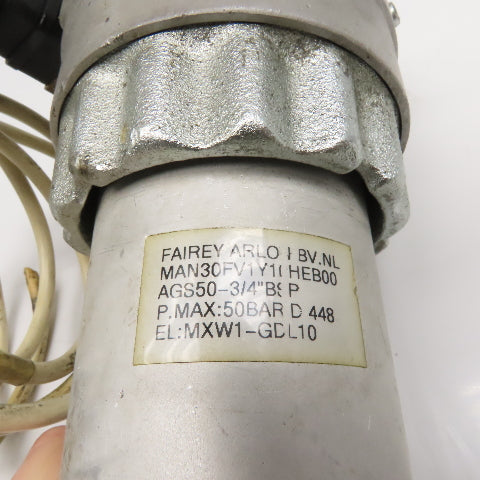 Fairey Arlon 3/4" NPT Hydraulic Filter Assembly W/ Pressure Switch 120V