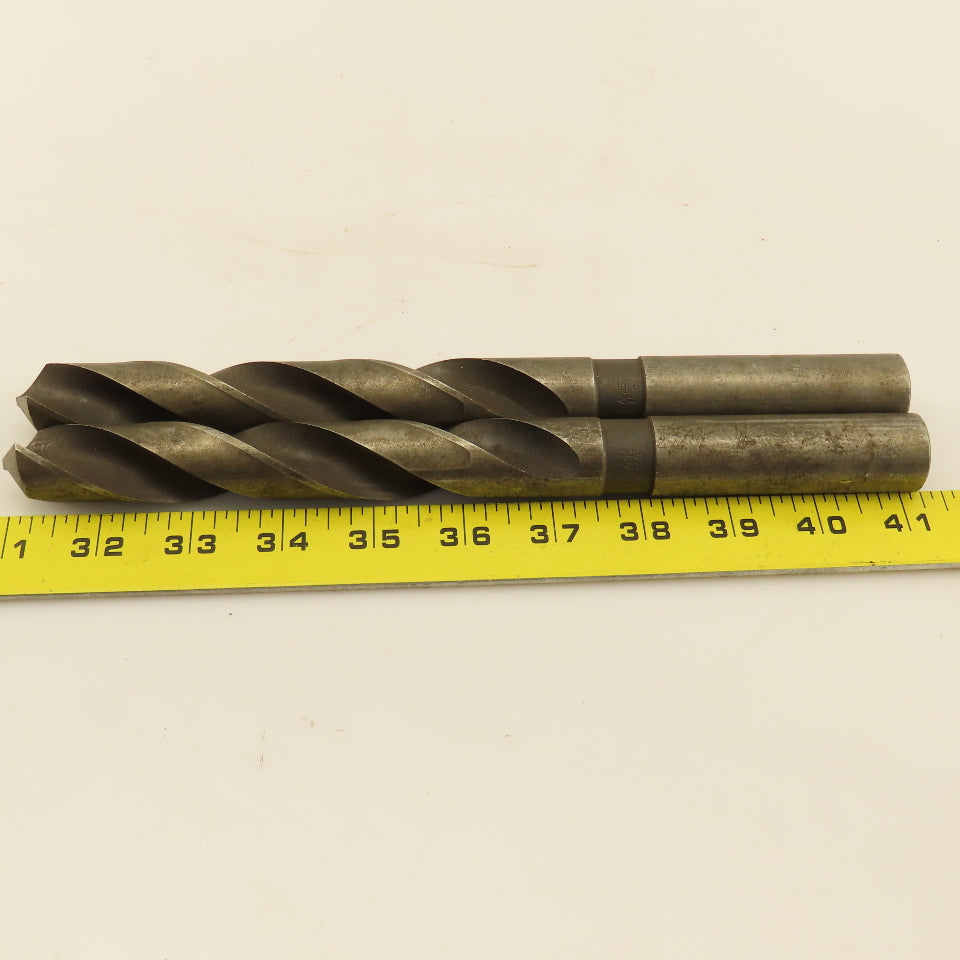 1-29/32" Straight Shank Drill Bit 118° Spiral 2 Flute 10-1/4" OAL Lot of 2