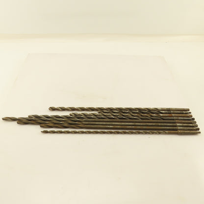 Misc. Lot Drill Bits 1MT High Speed Steel 5/16" To 15/32" Extra Length Lot of 8