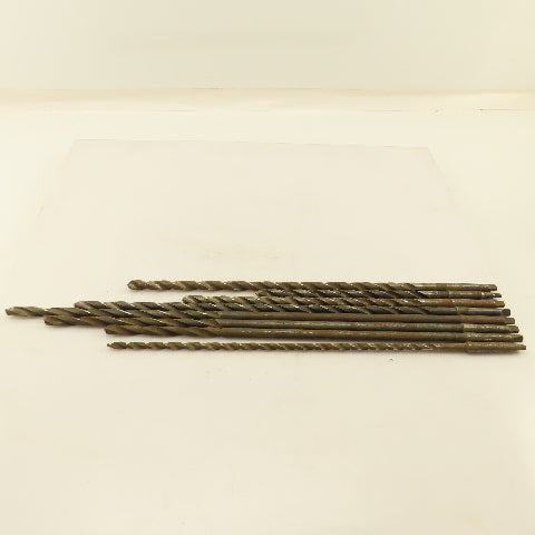 Misc. Lot Drill Bits 1MT High Speed Steel 5/16" To 15/32" Extra Length Lot of 8