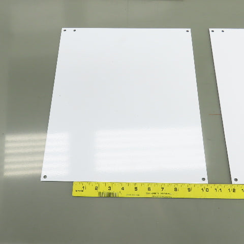 P1614WW 14-7/8" x 12-7/8" White Steel Backplate Lot Of 2