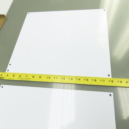 P1614WW 14-7/8" x 12-7/8" White Steel Backplate Lot Of 2