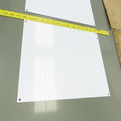 P1614WW 14-7/8" x 12-7/8" White Steel Backplate Lot Of 2