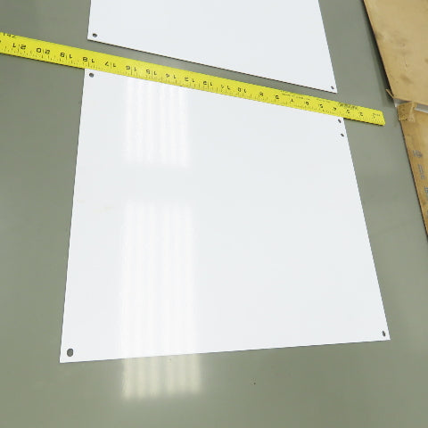 P1614WW 14-7/8" x 12-7/8" White Steel Backplate Lot Of 2