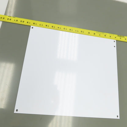 P1614WW 14-7/8" x 12-7/8" White Steel Backplate Lot Of 2
