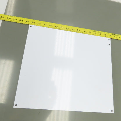 P1614WW 14-7/8" x 12-7/8" White Steel Backplate Lot Of 2