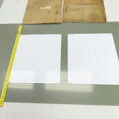 P1614WW 14-7/8" x 12-7/8" White Steel Backplate Lot Of 2