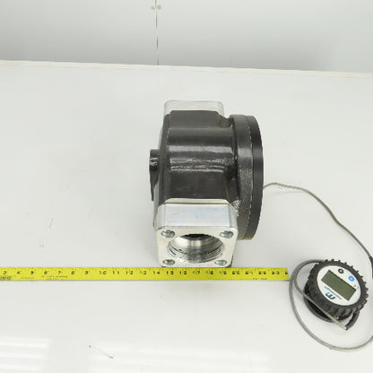 Macnaught MX75F-2SA Oval Gear Fuel and Oil Flow Meter 3" NPT Port 194GPM 175PSI