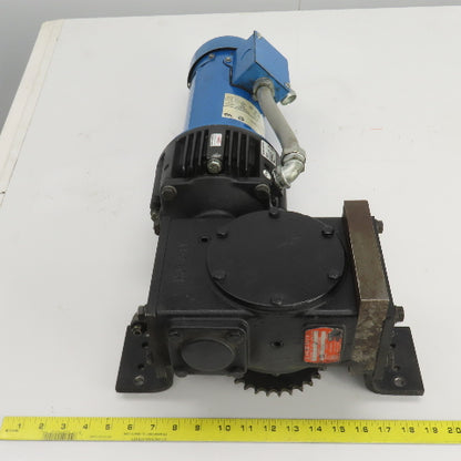 Hub City 0221-11414-217 30:1R  Gear Reducer W/Brake & 90VDC 1HP Motor 58RPM Out