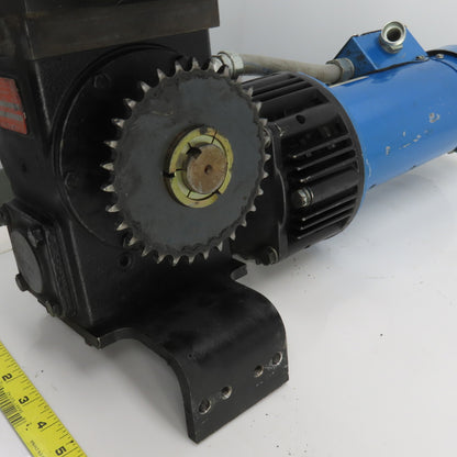 Hub City 0221-11414-217 30:1R  Gear Reducer W/Brake & 90VDC 1HP Motor 58RPM Out