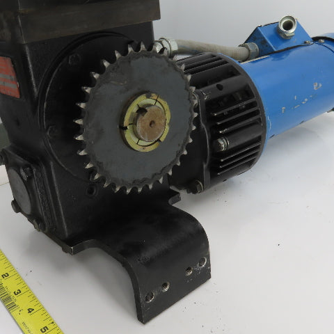 Hub City 0221-11414-217 30:1R  Gear Reducer W/Brake & 90VDC 1HP Motor 58RPM Out
