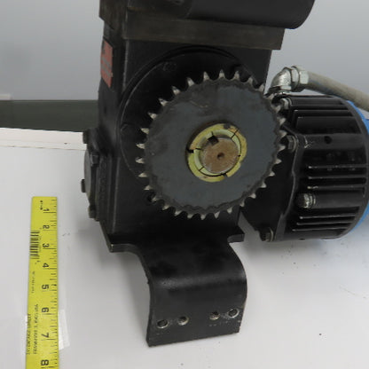 Hub City 0221-11414-217 30:1R  Gear Reducer W/Brake & 90VDC 1HP Motor 58RPM Out