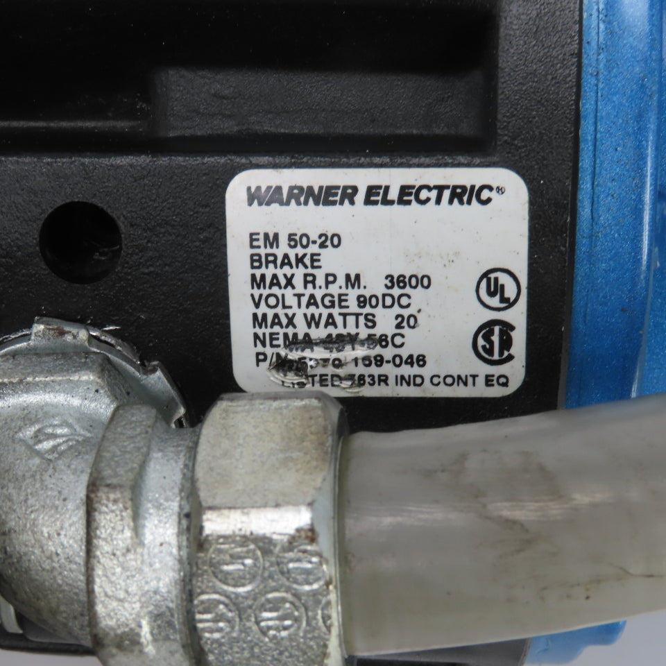 Hub City 0221-11414-217 30:1R  Gear Reducer W/Brake & 90VDC 1HP Motor 58RPM Out