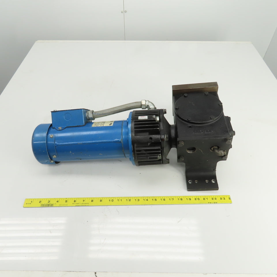 Hub City 0221-11414-217 30:1R  Gear Reducer W/Brake & 90VDC 1HP Motor 58RPM Out
