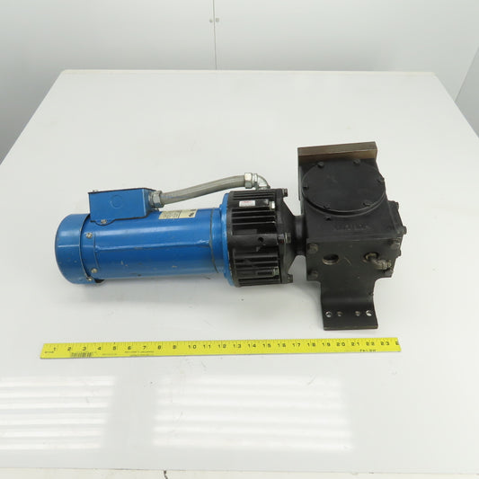 Hub City 0221-11414-217 30:1R  Gear Reducer W/Brake & 90VDC 1HP Motor 58RPM Out