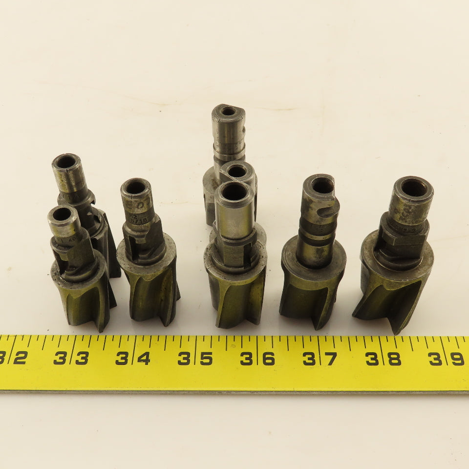 Msc. HSS Counterbore Pilot Hole RB Radial Drive 4 Flute 7/8" To 1-1/8" Lot of 8