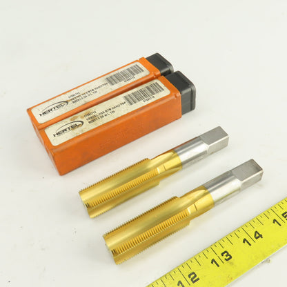 M22 x 1.5 Metric RH Straight 4 Flute Bottoming Tap 1/2" Shank HSG TiN Lot Of 2