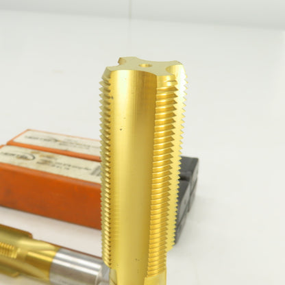 M22 x 1.5 Metric RH Straight 4 Flute Bottoming Tap 1/2" Shank HSG TiN Lot Of 2