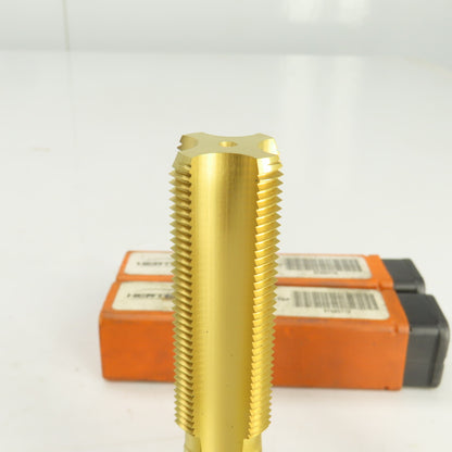 M22 x 1.5 Metric RH Straight 4 Flute Bottoming Tap 1/2" Shank HSG TiN Lot Of 2
