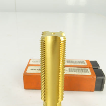 M22 x 1.5 Metric RH Straight 4 Flute Bottoming Tap 1/2" Shank HSG TiN Lot Of 2