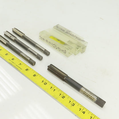 M16/18 x 2/1.5 Metric RH Straight 4 Flute Bottoming Tap Steel USA Misc. Lot Of 4