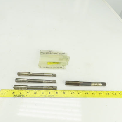 M16/18 x 2/1.5 Metric RH Straight 4 Flute Bottoming Tap Steel USA Misc. Lot Of 4