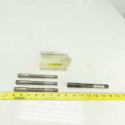 M16/18 x 2/1.5 Metric RH Straight 4 Flute Bottoming Tap Steel USA Misc. Lot Of 4