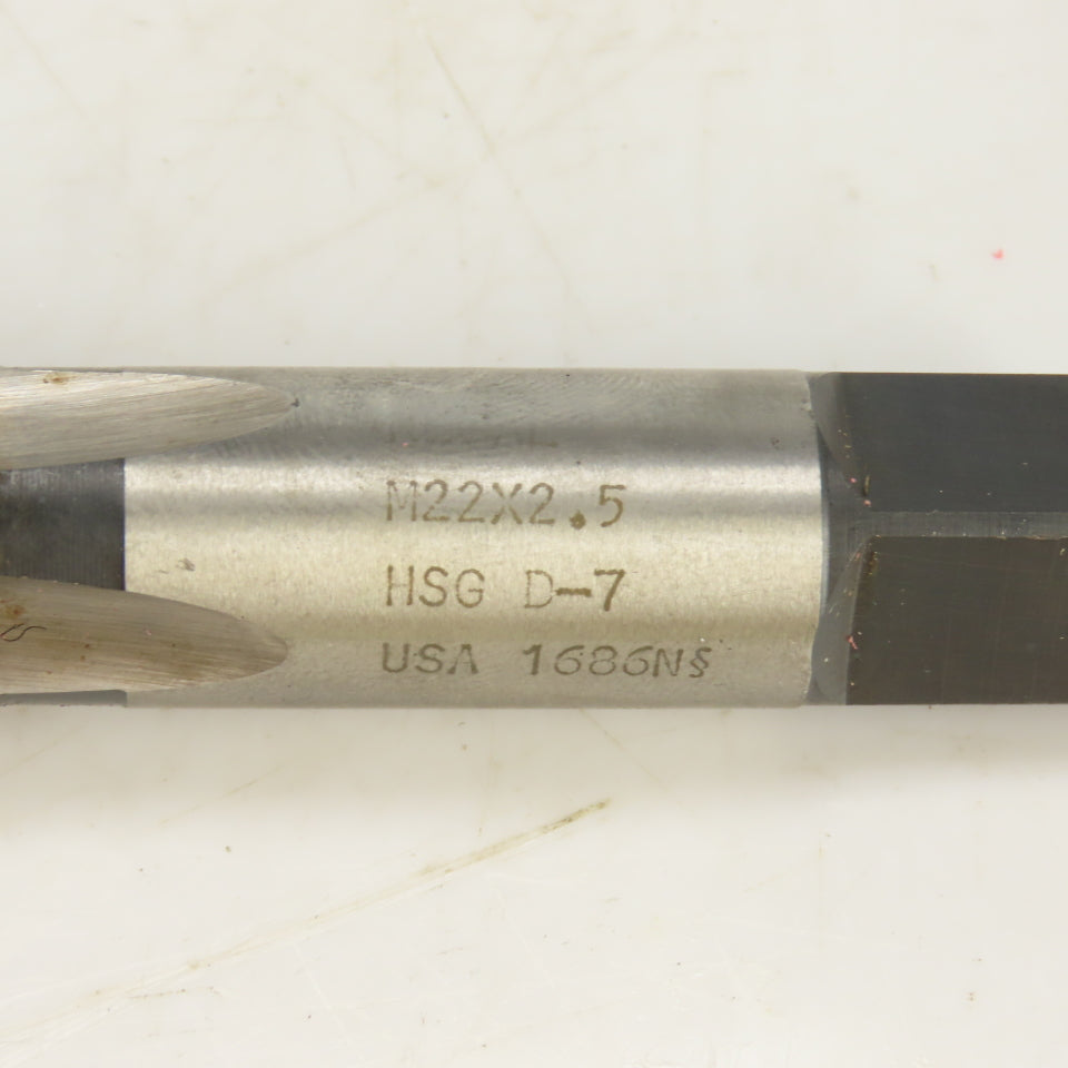 Dormer M22 x 2.5 Metric RH Straight 4 Flute Plug Tap Steel HSG USA Lot Of 3