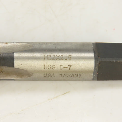 Dormer M22 x 2.5 Metric RH Straight 4 Flute Plug Tap Steel HSG USA Lot Of 3