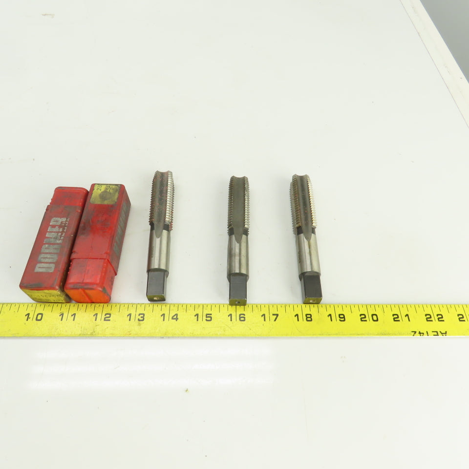Dormer M22 x 2.5 Metric RH Straight 4 Flute Plug Tap Steel HSG USA Lot Of 3