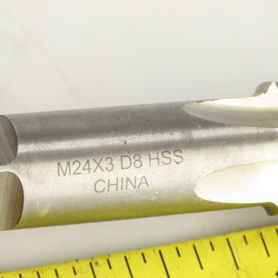 M24 x 3 Metric Right Hand Straight 4 Flute Plug Tap Steel HSS Lot Of 4