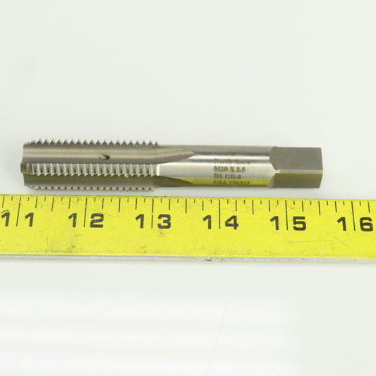 Noth American M20 x 2.5 Metric RH Straight 4 Flute Coolant Thru Plug Tap HSS