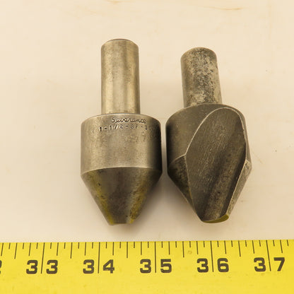 Severance 1-1/2" Countersink 1 Flute 3/4" Shank High Speed Steel 30° Lot of 2