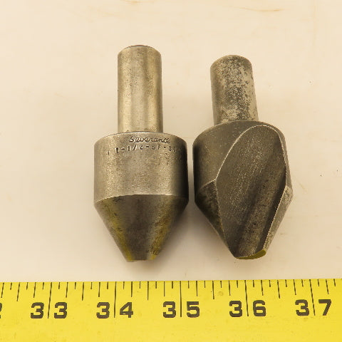Severance 1-1/2" Countersink 1 Flute 3/4" Shank High Speed Steel 30° Lot of 2