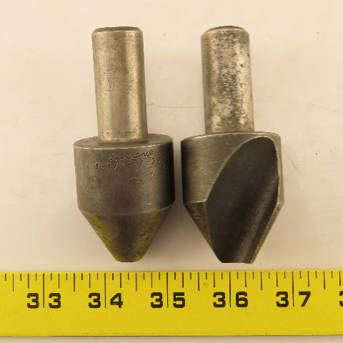 Severance 1-1/2" Countersink 1 Flute 3/4" Shank High Speed Steel 30° Lot of 2