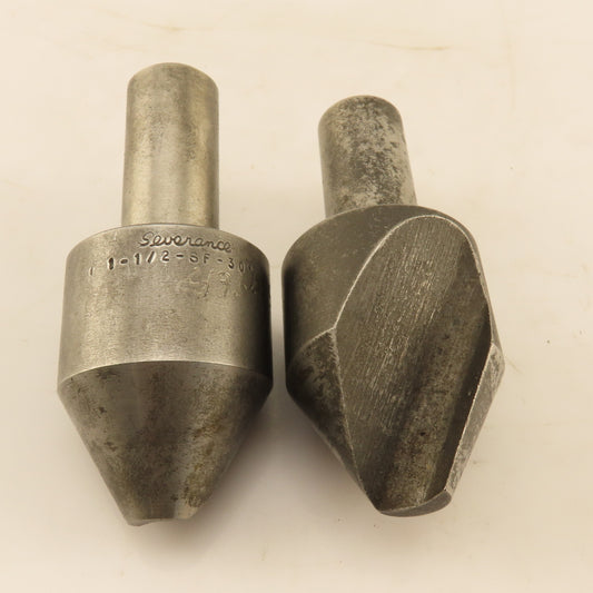 Severance 1-1/2" Countersink 1 Flute 3/4" Shank High Speed Steel 30° Lot of 2