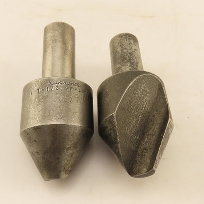 Severance 1-1/2" Countersink 1 Flute 3/4" Shank High Speed Steel 30° Lot of 2