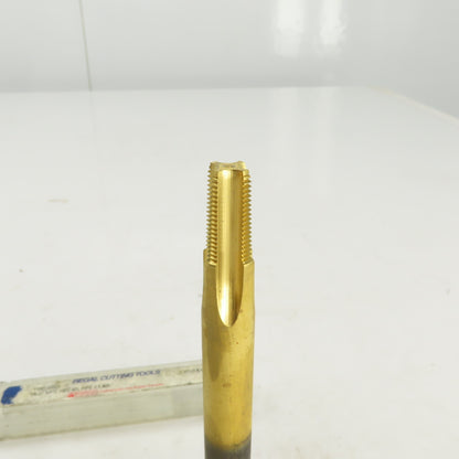 Regal 1/8-27 NPTF 4 Flute Straight Tapered Extension Pipe Tap 5" OAL TiN Coat